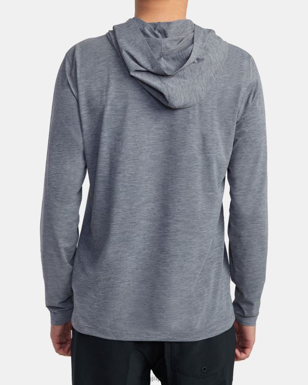 衣類 TP8J619 ヘザーグレー RVCA ユニセックス noyle 長袖ラッシュガードパーカー