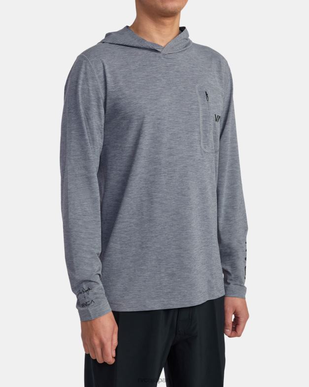 衣類 TP8J619 ヘザーグレー RVCA ユニセックス noyle 長袖ラッシュガードパーカー