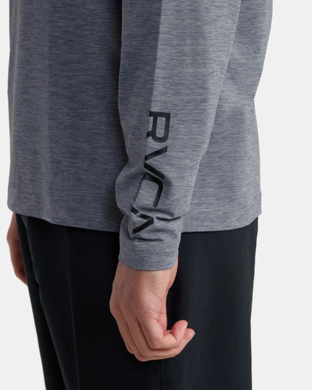 衣類 TP8J619 ヘザーグレー RVCA ユニセックス noyle 長袖ラッシュガードパーカー