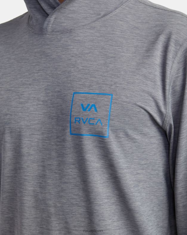 衣類 TP8J628 ヘザーグレー RVCA ユニセックス 長袖ラッシュガードパーカー