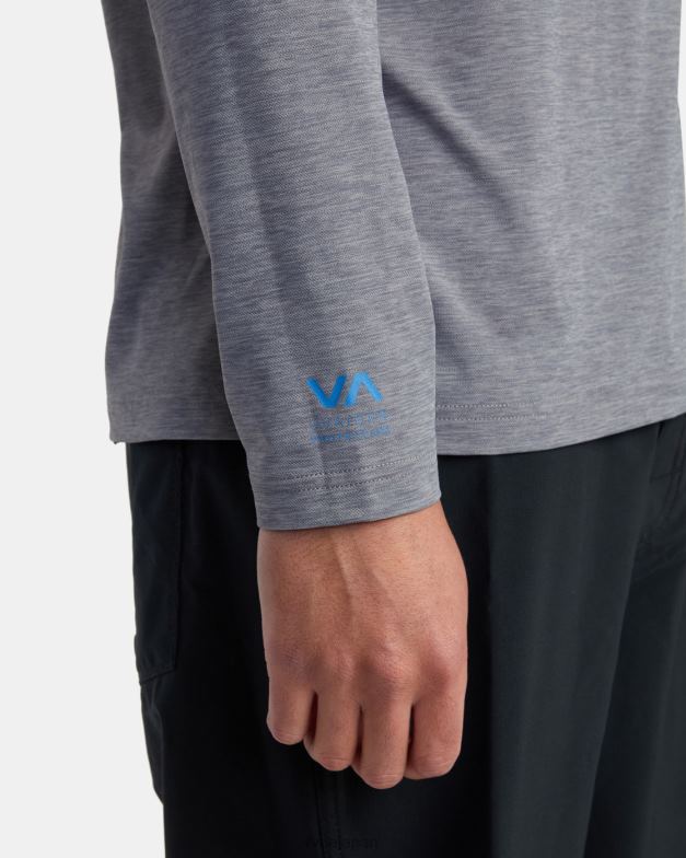 衣類 TP8J628 ヘザーグレー RVCA ユニセックス 長袖ラッシュガードパーカー